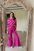 Pink Bandhni Cape Set